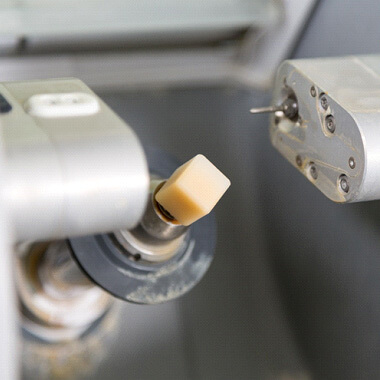 close-up of milling machine same-day crown