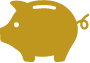 Animated piggy bank icon